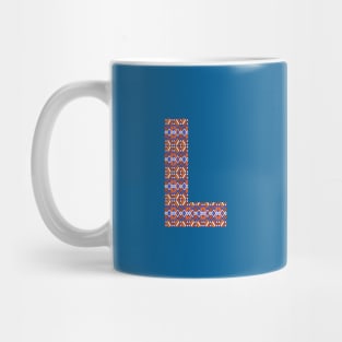 Monogram Letter L- geometric pattern Mug